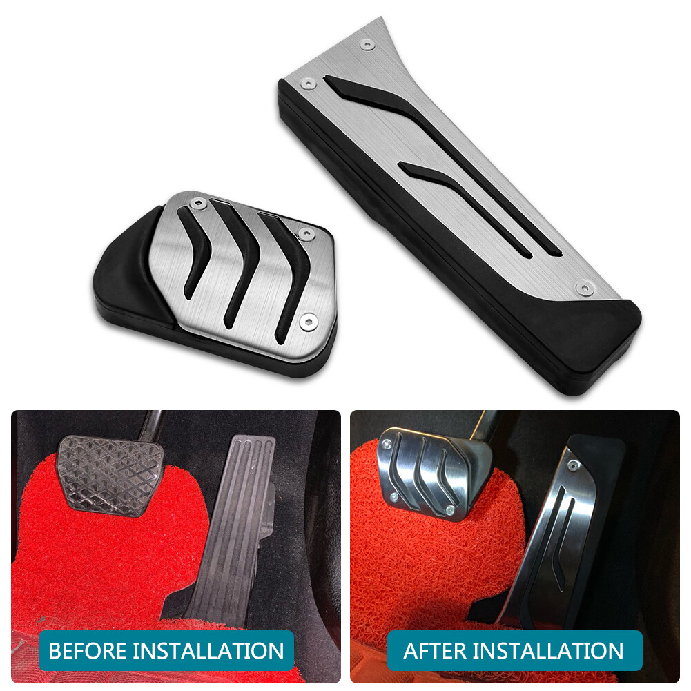 2Pcs Foot Gas Brake Pedals Cover Kit For BMW 1/2/3/4/5/6/7/8 Series X1 X3 X5