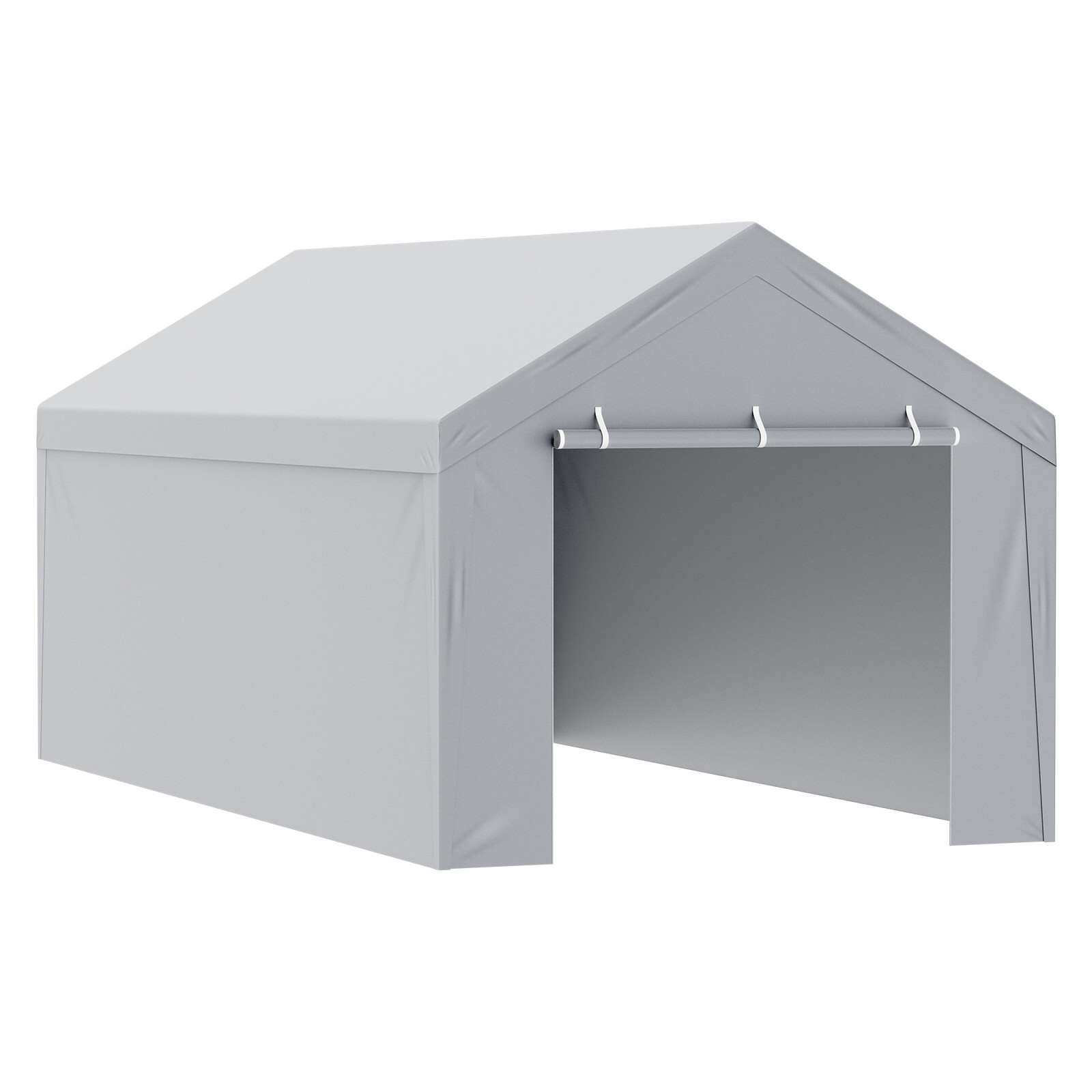 VEVOR Carport Replacement Canopy Car Shelter Tent Top+Side Wall 10x20 ft Grey
