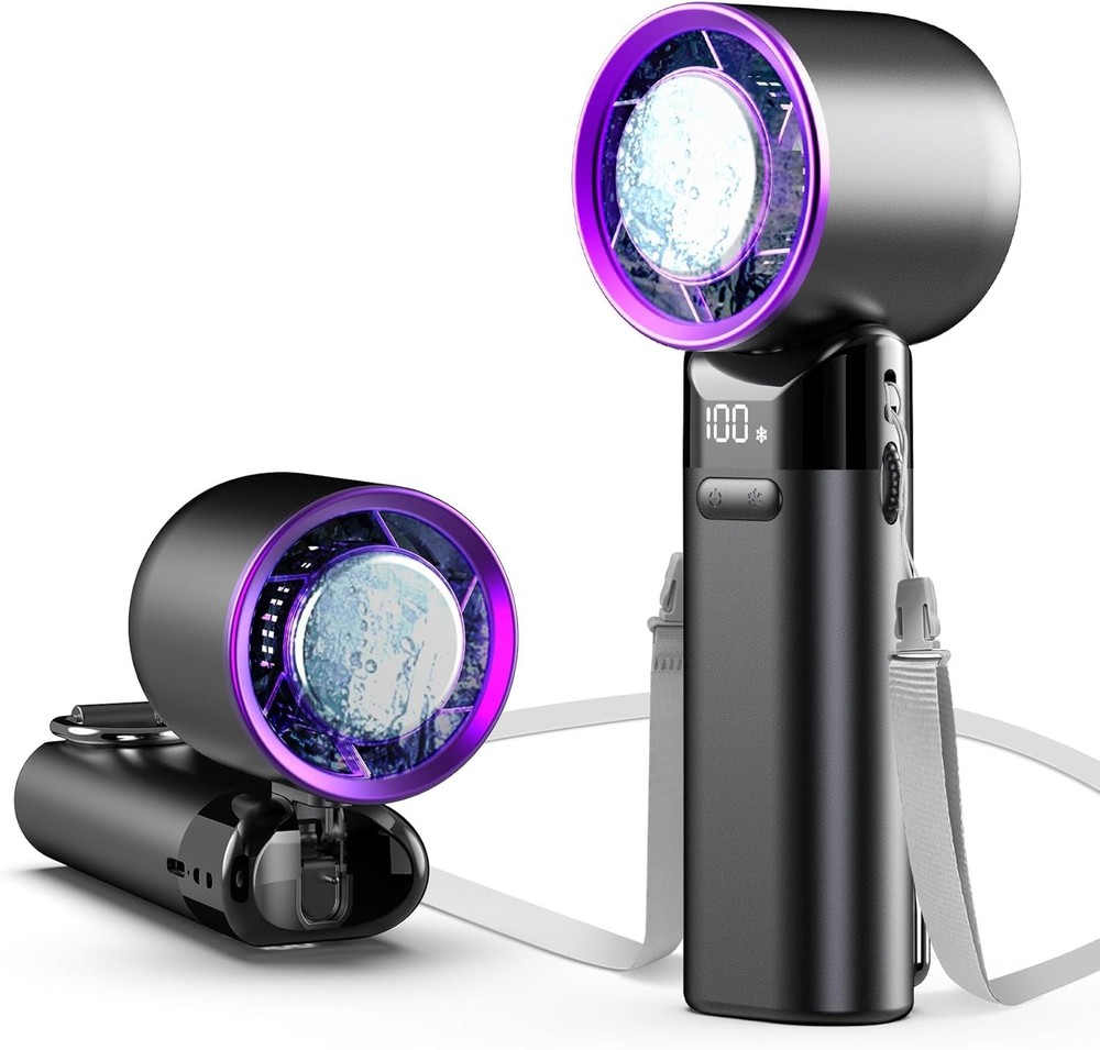 sylvwin Portable Mini Handheld Fan,Adjustable Speed(1-100) 5000mAh Battery