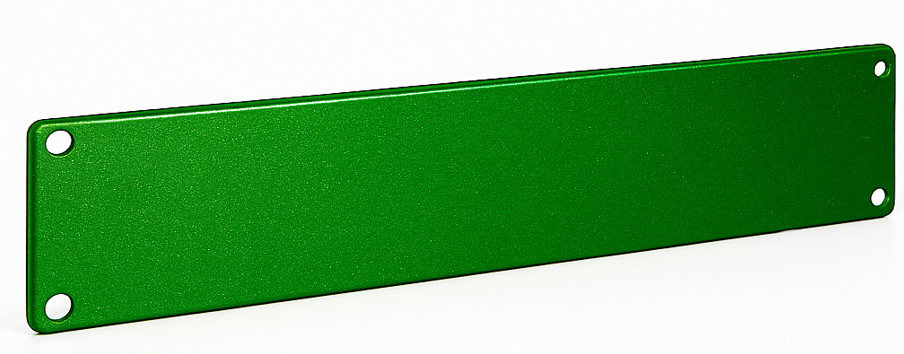 1U Solid Rack Panel – Candy Metallic Green Ice – 19” Custom Steel Cover