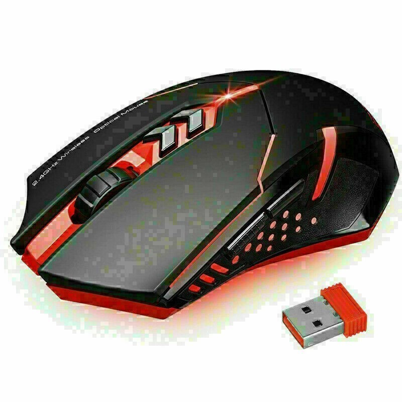 Wireless Mouse 2.4G 7 Buttons Optical Mice with USB Receiver For Computer PC