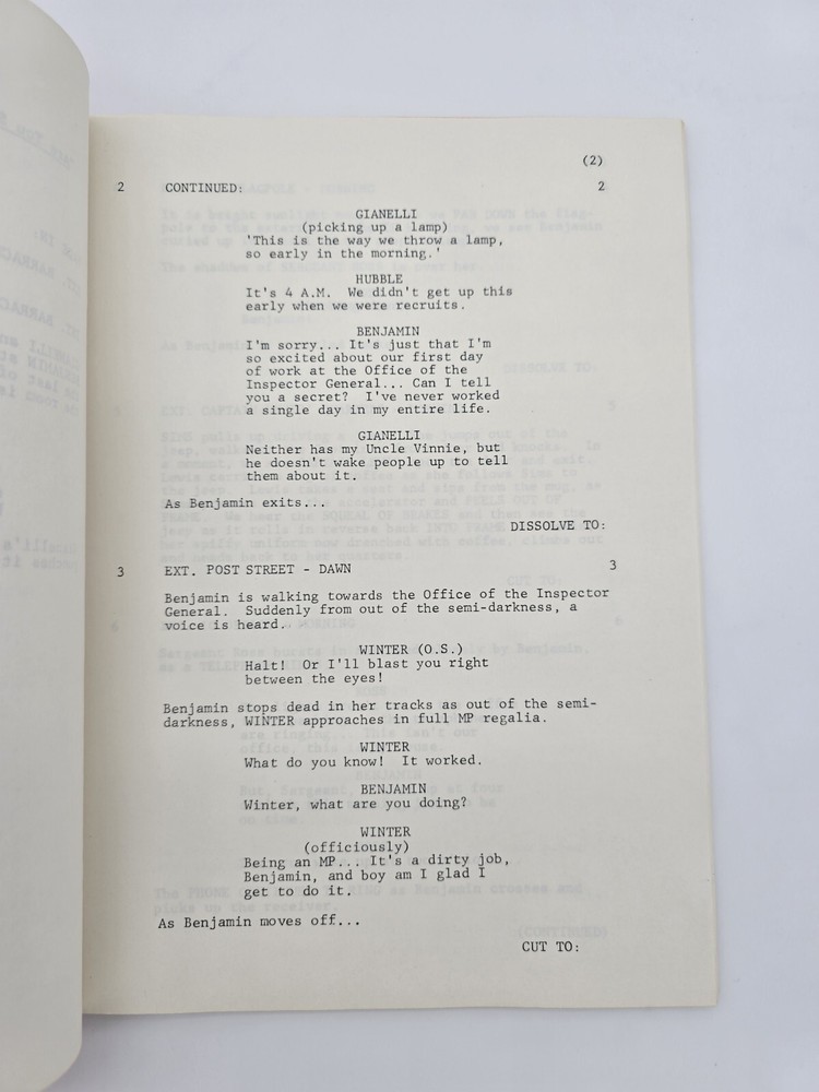 PRIVATE BENJAMIN / 1982 TV Script "Are You Sure Mike Wallace Started Like This"