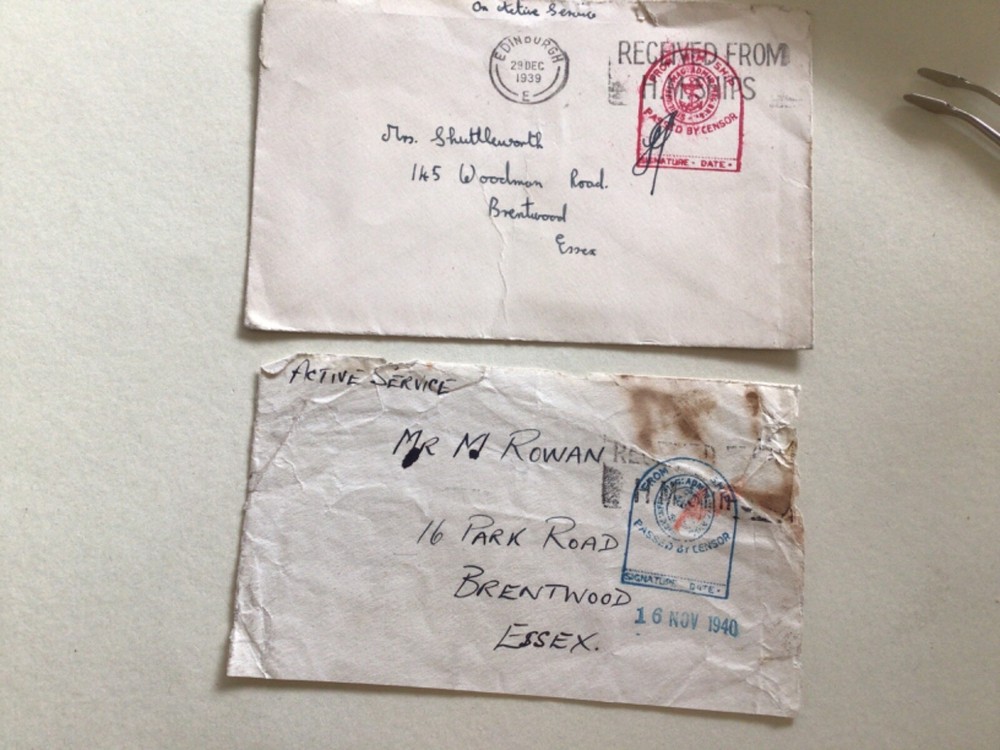 Active serice 1939 & 1940 passed by censor covers A6410