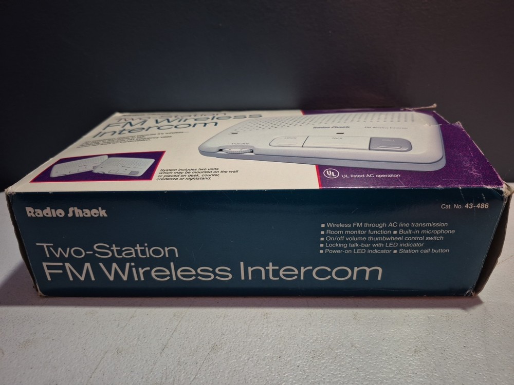 Radio Shack Two-Station FM Wireless Intercom Pair Model 43-486 Tested *READ