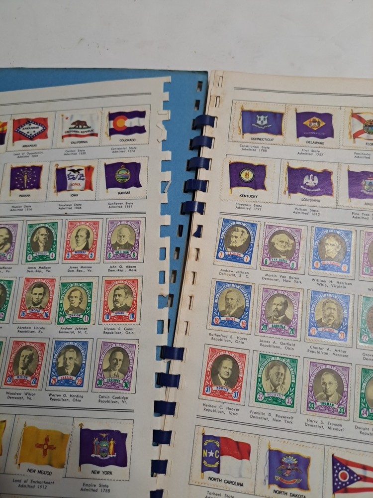 Vintage 1963 The Harris Freedom Album U.S. & U.N. Postage Stamp Book Incomplete