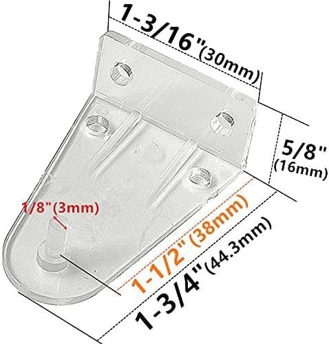 4pcs Clear Hold Down Brackets Bottom Rail Clips for 2 High Profile Window Blinds
