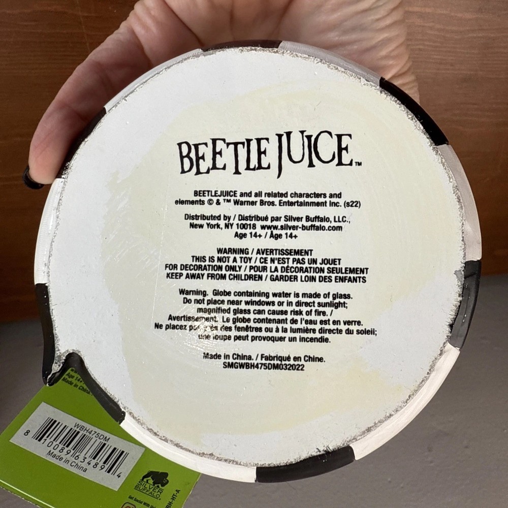 Beetlejuice Sand Worm Snow Globe 5”