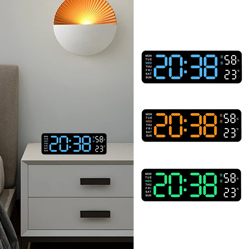 Large Digital Wall Clock Electronic Rectangular LED Display Wall Clock amazing