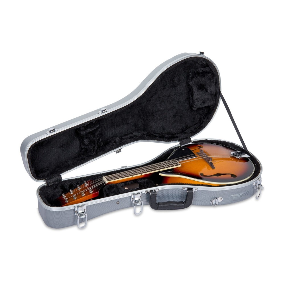 Crossrock ABS Molded Case for A-Style Mandolin with Removable Shoulder Straps