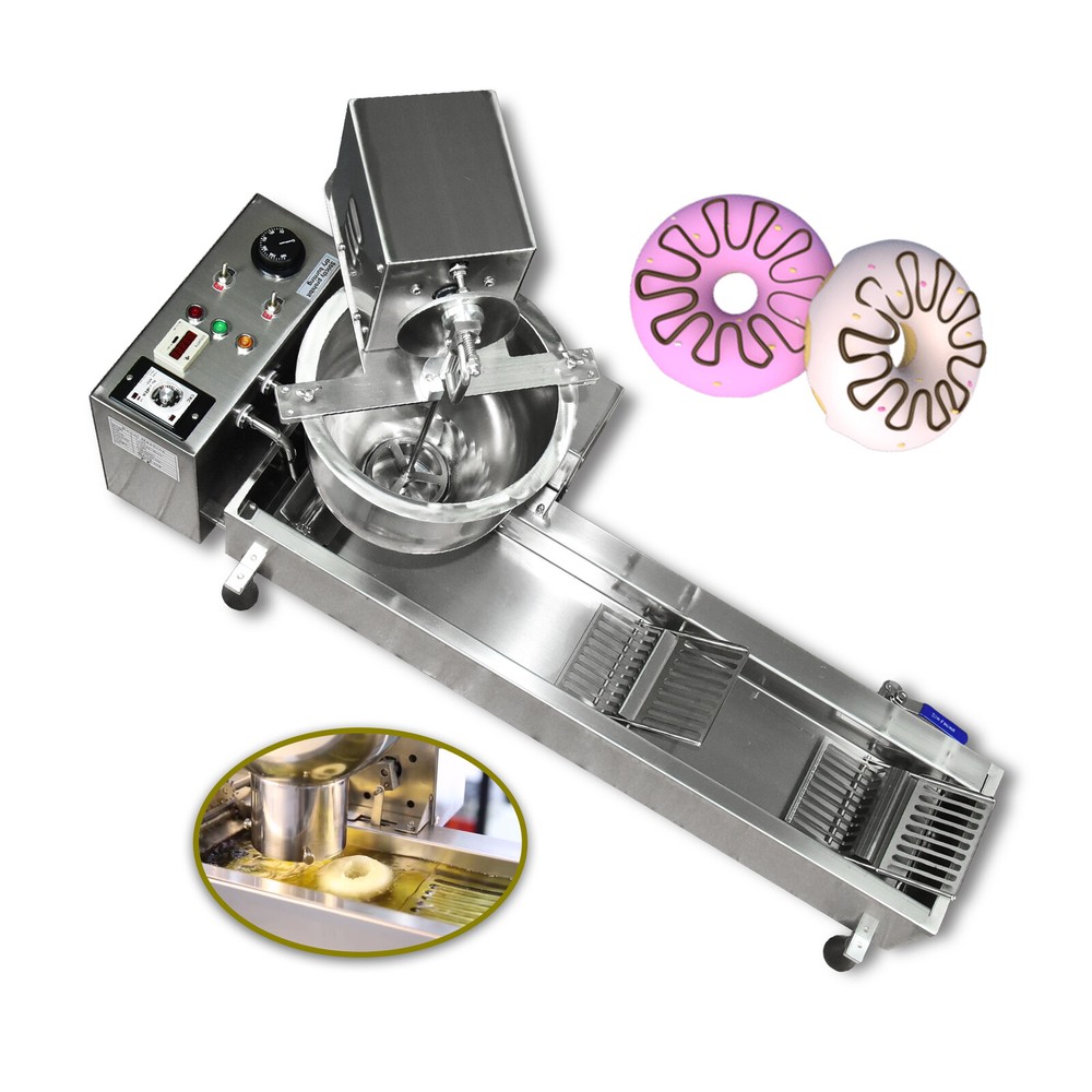 Automatic Donut Making Machine Doughnut Maker Frying Machine With 3 Sets Mold