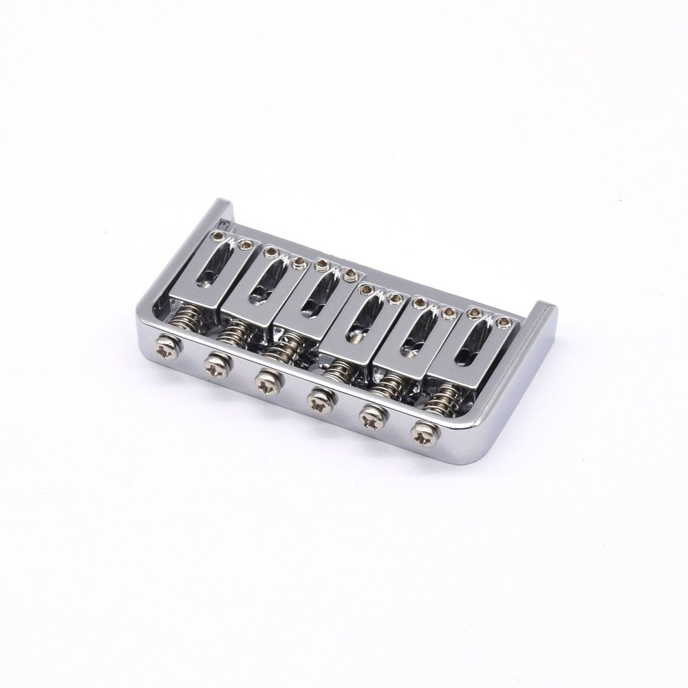KD By AxLabs 6-String Hardtail Bridge - 3-Screw Mount - Chrome