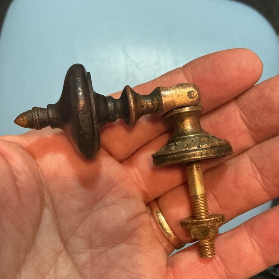 RARE ANTIQUE TEARDROP BLACK EBONIZED VICTORIAN PULL PRICED PER PULL BEAUTIFUL!