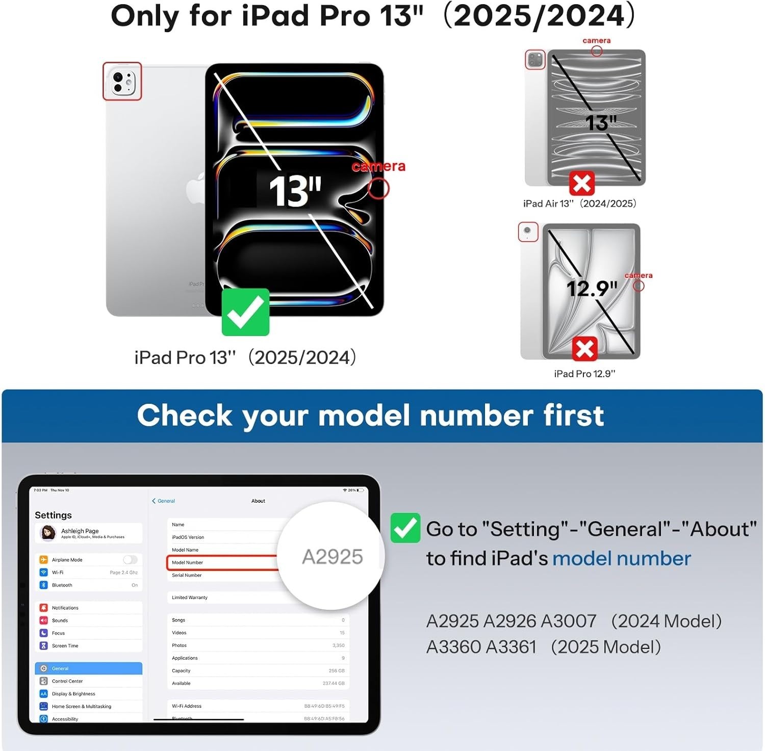 (2 PCS) Screen Protector for iPad Pro 13-Inch M5 M4 (2025) Tempered Glass Saver