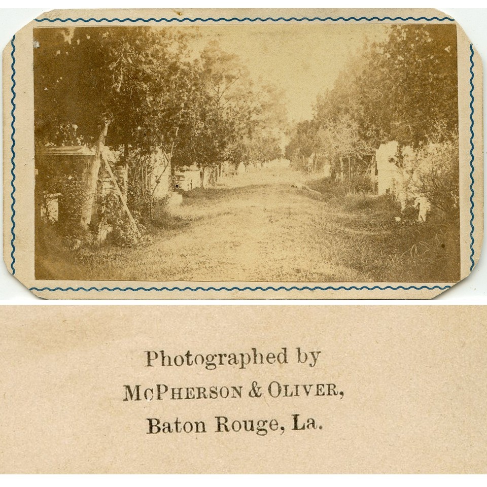 Civil War: Donaldsonville Louisiana Cemetery: McPherson & Oliver ~1863 CDV CV131