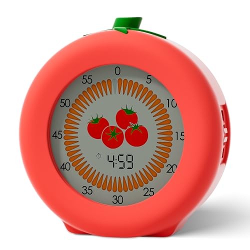 Digital Visual Timer for Kids with Protective Case Theme 299 Minute Tomato