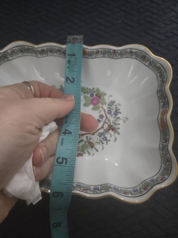 Vintage Herend Indian Basket Small Rectangular Tray
