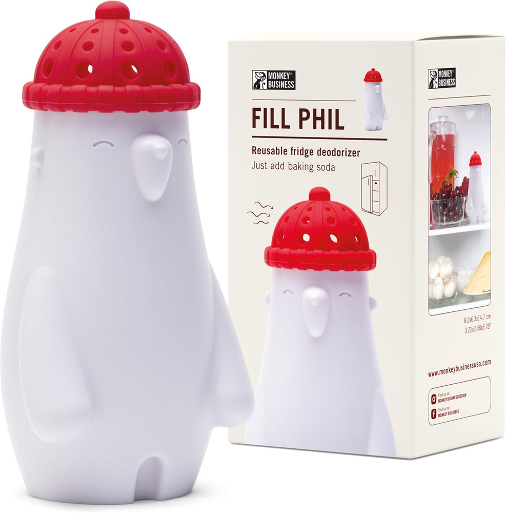Monkey Business Fill Phil Refrigerator Deodorizer, Baking Soda Container, Baking