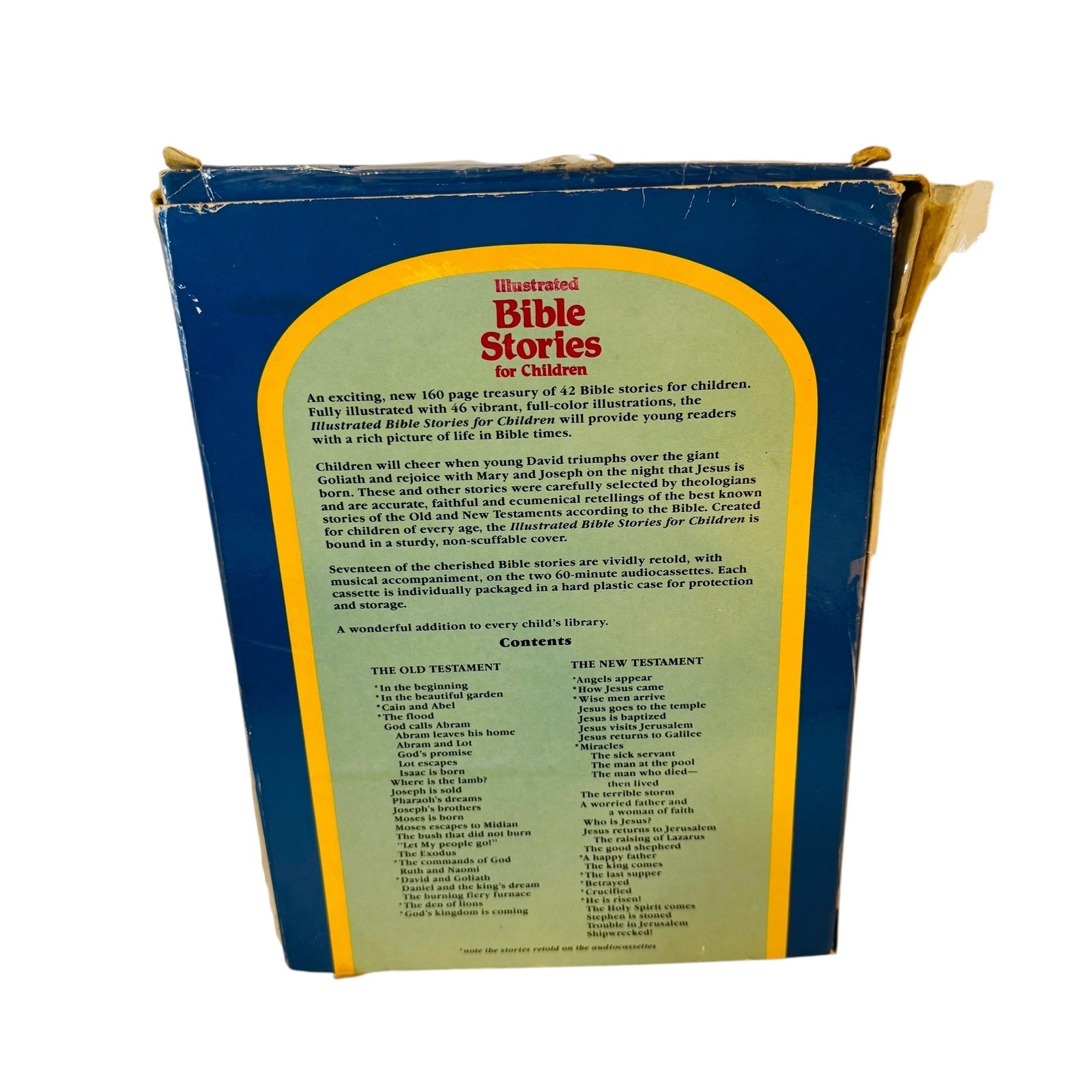 Illustrated Bible Stories for Children Hardcover Book and 2 Audio Cassettes