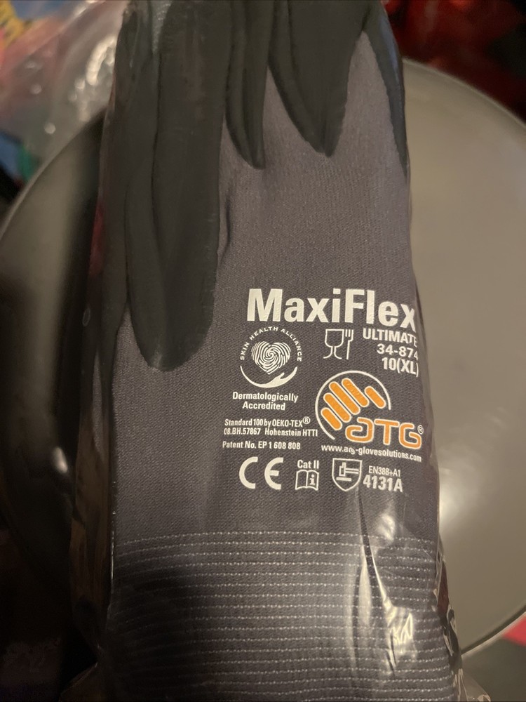 MaxiFlex 34874 Nitrile Gloves - 12 Pack XL(10)