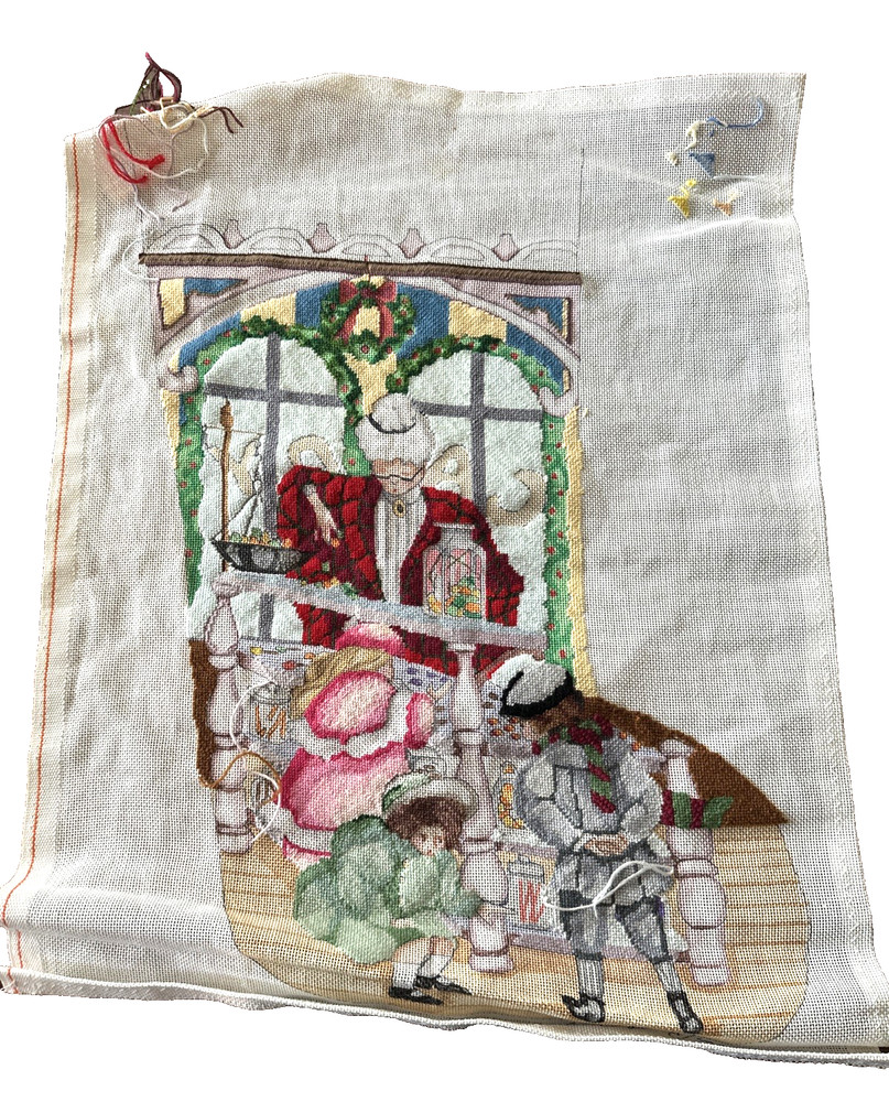 Edie Ginger Hand Painted Needlepoint Stocking CJ111B Candy Store #3