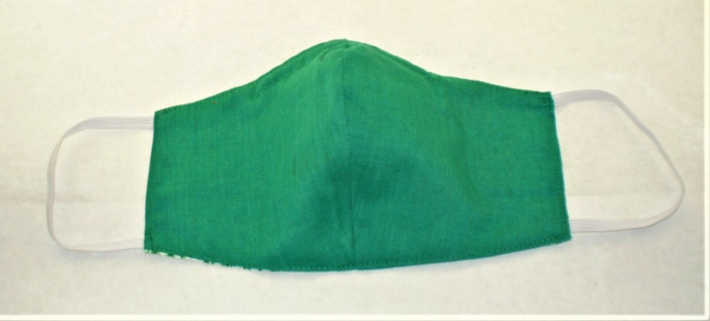 Face Mask Wire Adult Cloth Green