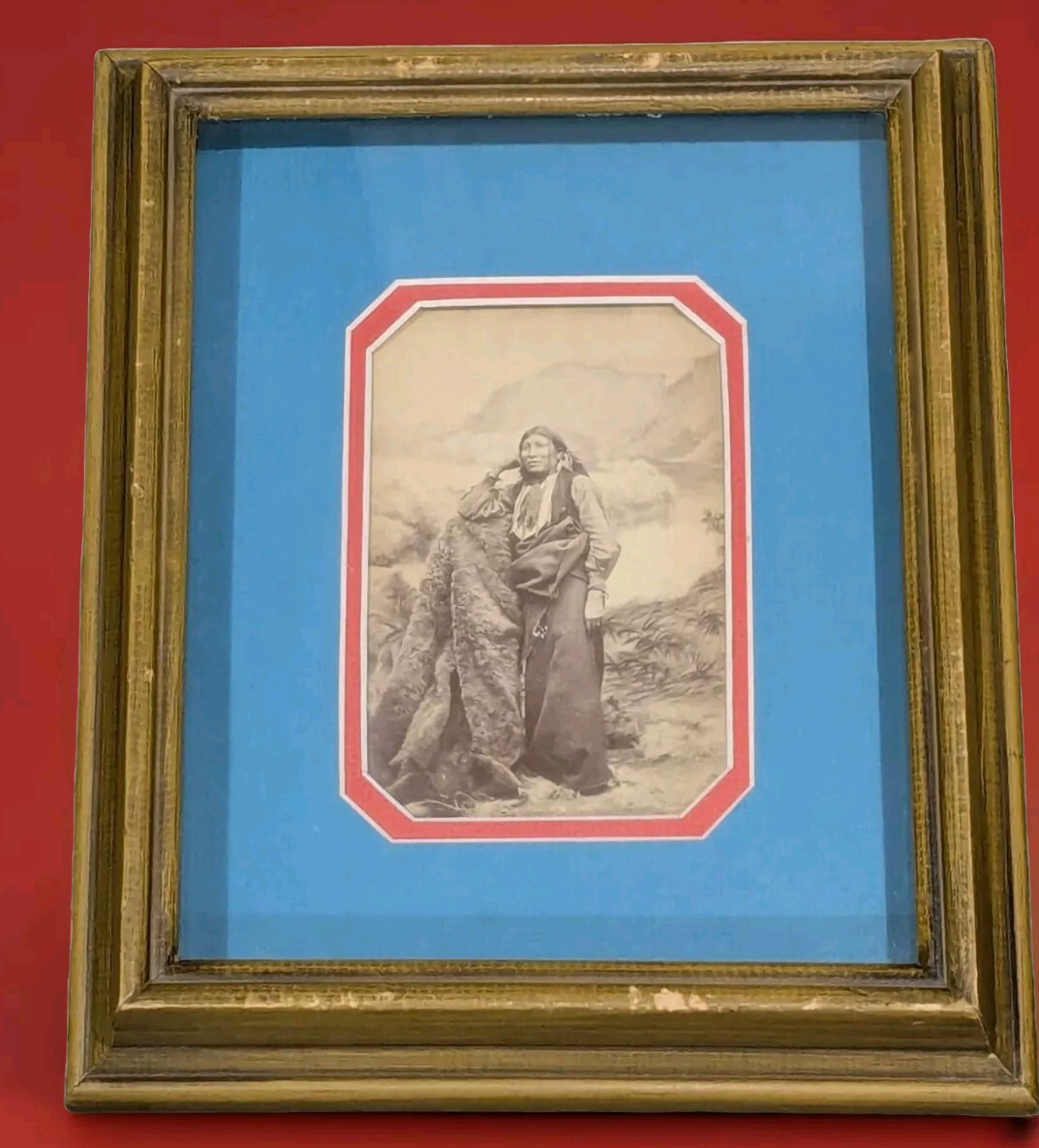 Antique Original Native American Ponca Indian Chief White Eagle 1874