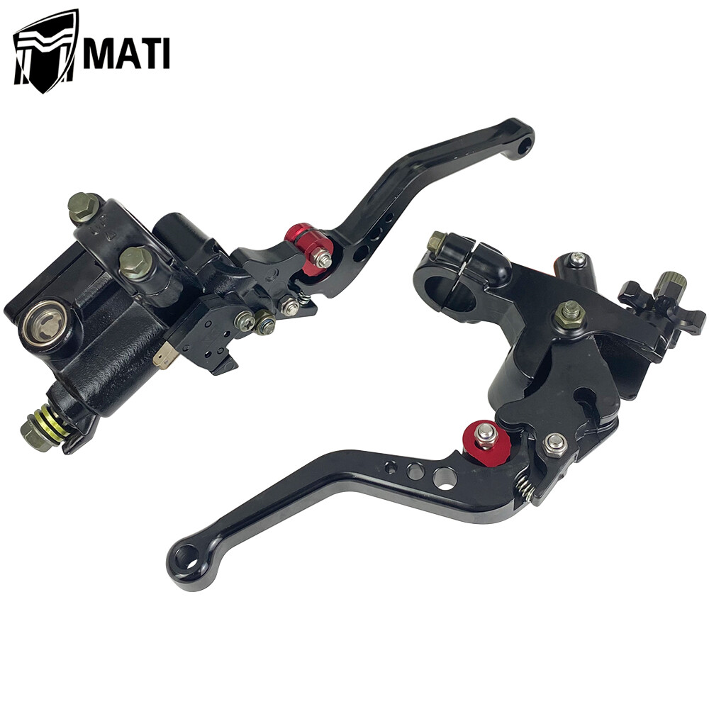 Universal 7/8'' Motorcycle CNC Brake Clutch Master Cylinder Reservoir Lever Set
