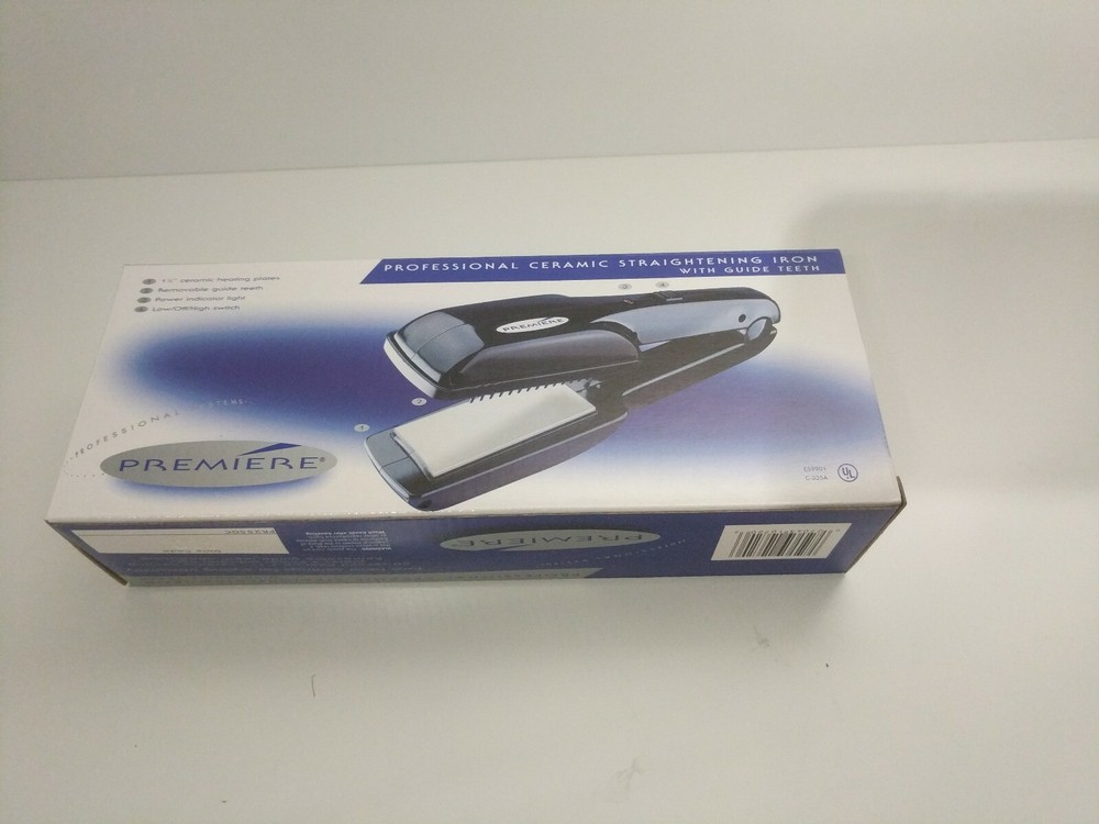 Premier Professional ceramic straighting iron. With removable guide teeth Curle