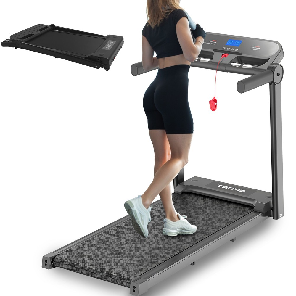 Foldable Under-Desk Treadmill for Home Use, Remote-Controlled with LED Display