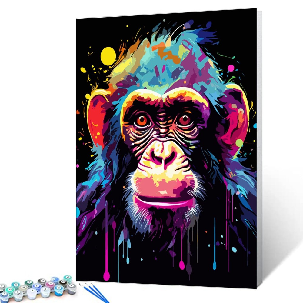 Tucocoo Graffiti Monkey Paint by Number 16''x20''(Without Frame), Artwork-5