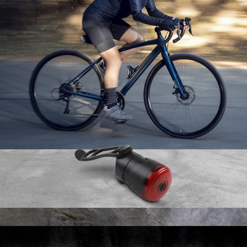 LED Tail Light with Domed Lens for Increased Side Visibility While Riding