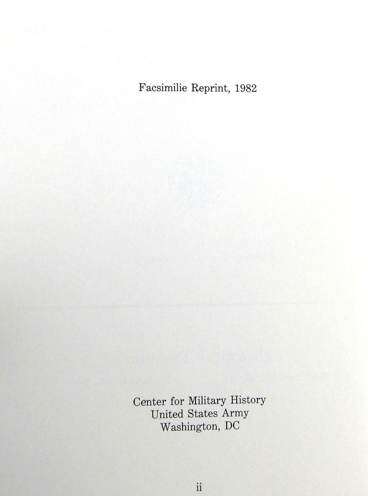 Small Unit Actions, Hist. Div., U S War Dept., Repr. 1982, Forw. D D Eisenhower