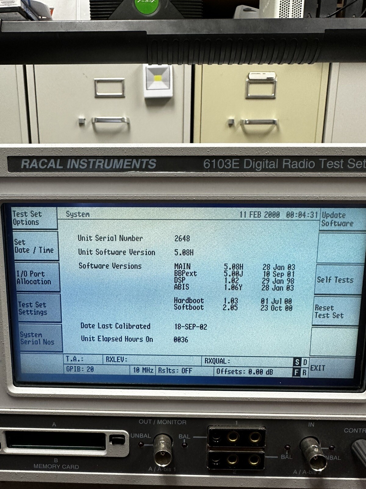 RACAL INSTRUMENTS 6103E DIGITAL RADIO TEST SET