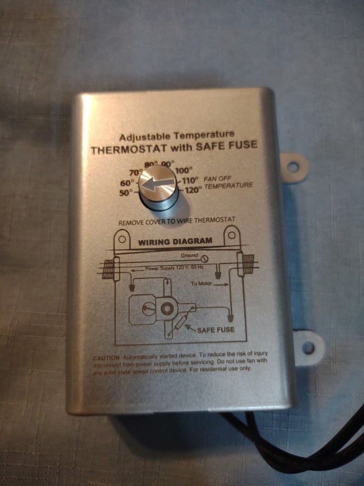 Adjustable Temperature Thermostat W/ Fuse Replaceable New FS