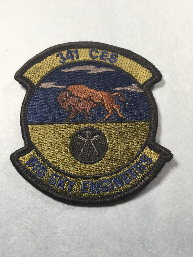 USAF 341 CES Big Sky Engineers Subdued sew-on Patch