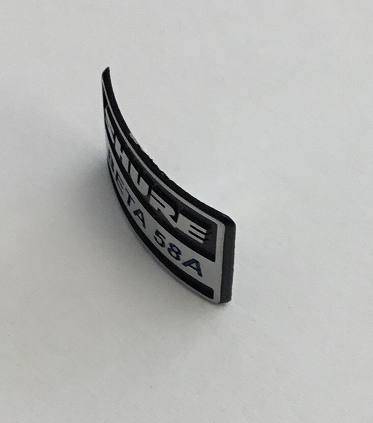 Shure 39E926 Replacement Identification Plate for Beta58A Wired Microphones