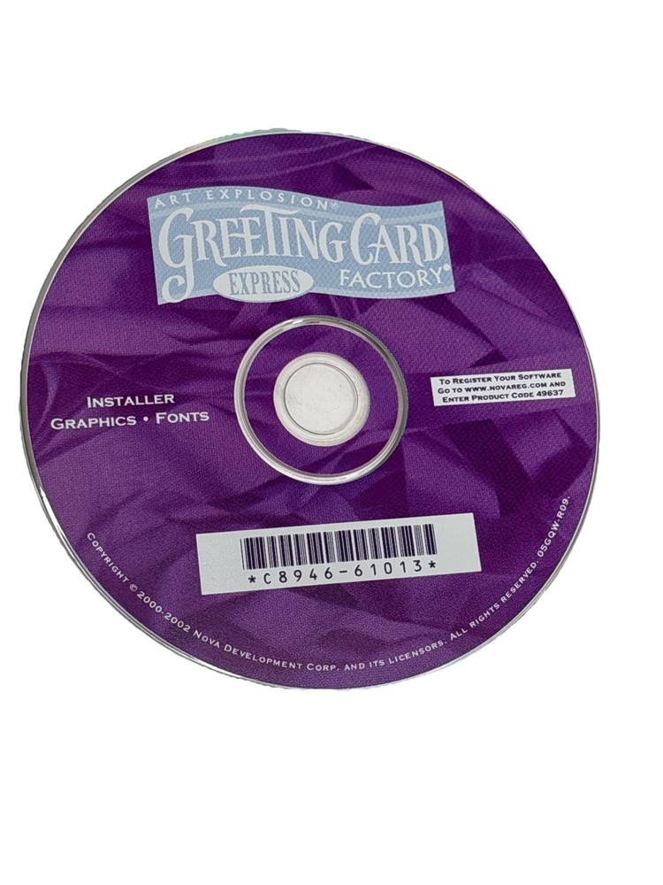 Art Explosion Greeting Card Factory Express CD PC Software 2002