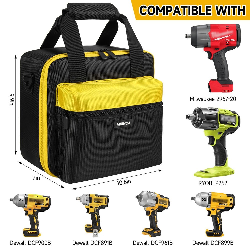 Impact Driver Case Compatible with Dewalt DCF900B/DCF891B/DCF961B/DCF899B/Mil...