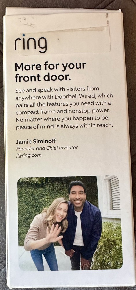 Ring Video Doorbell Wired - Black