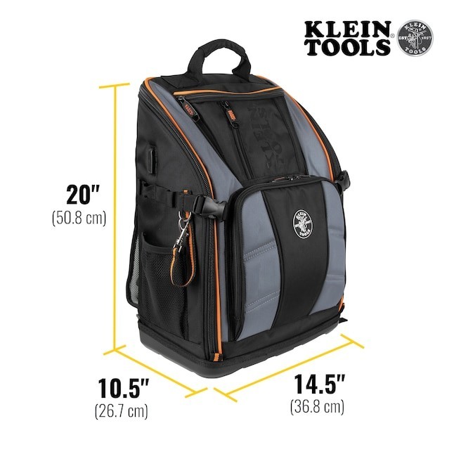 Klein Tools Tradesman Pro Tool Station Tool Bag Backpack, 27 Pockets