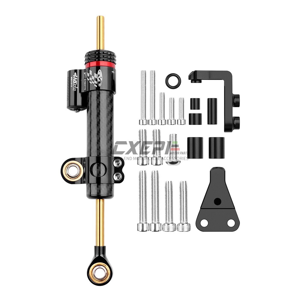 Short Carbon Fiber Steering Damper Bracket For Aprilia RS660 2021 2022 2023