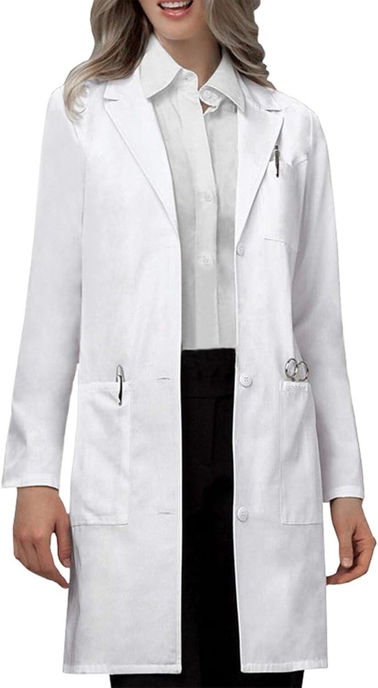 Professional Lab Coat Unisex Polyester Size S Modern Design Multi-Use