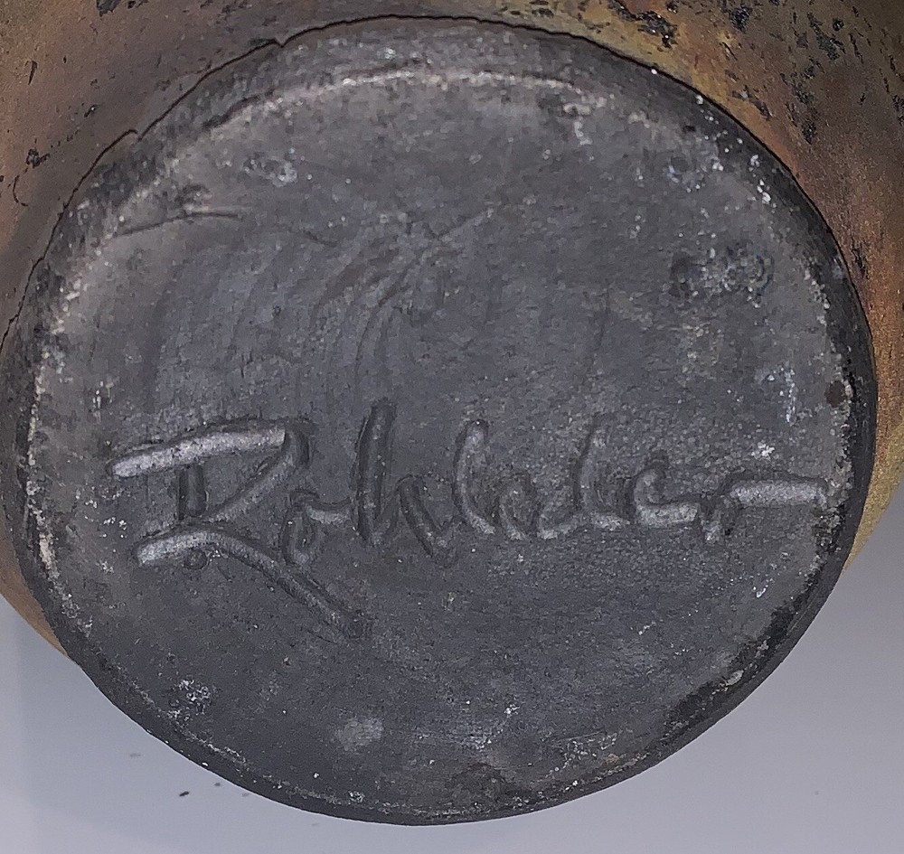 Richard Dick ROHLEDER 9” Pottery Vase ~ Signed On Bottom