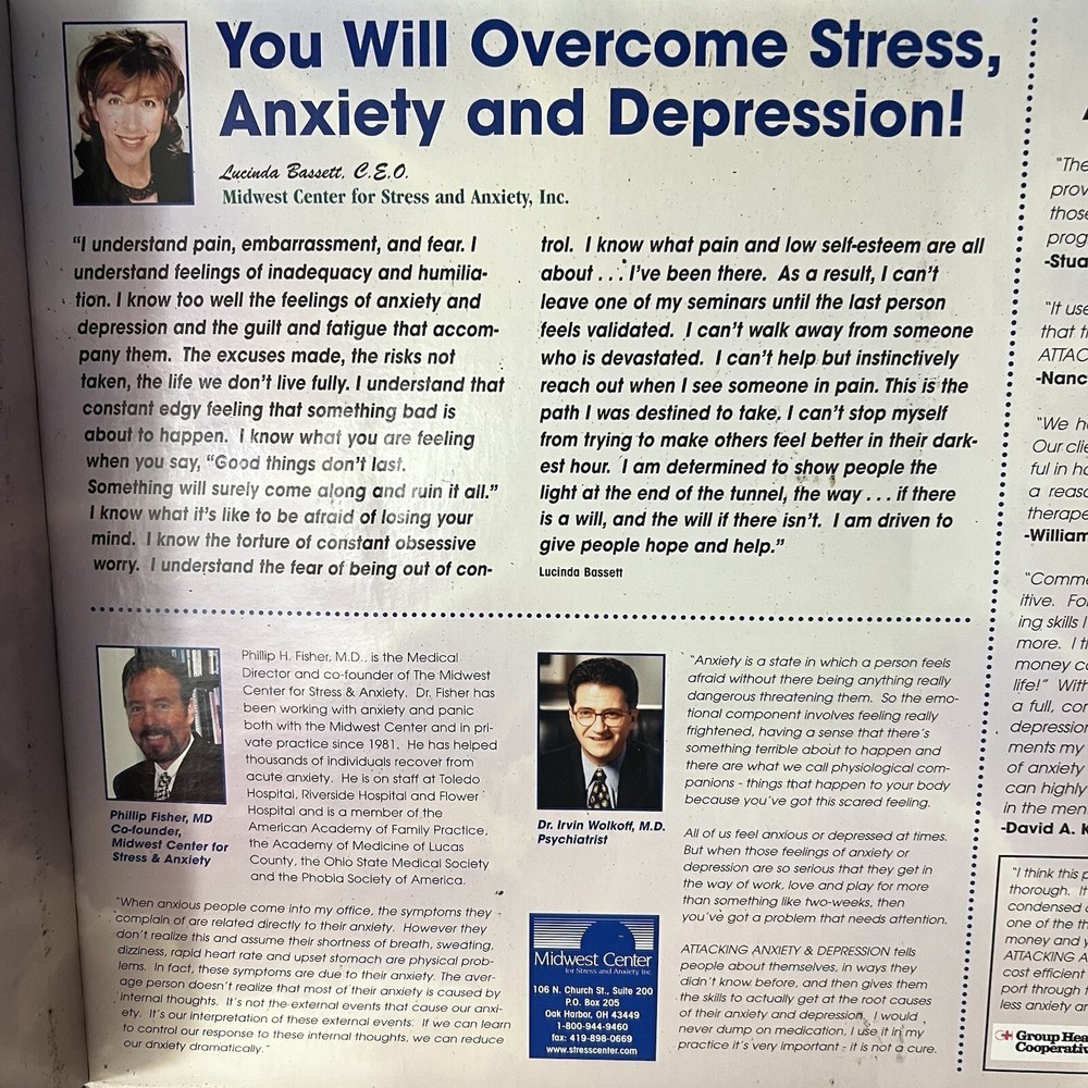 Midwest Center Attacking Anxiety & Depression Self-Help Program Stress Relief