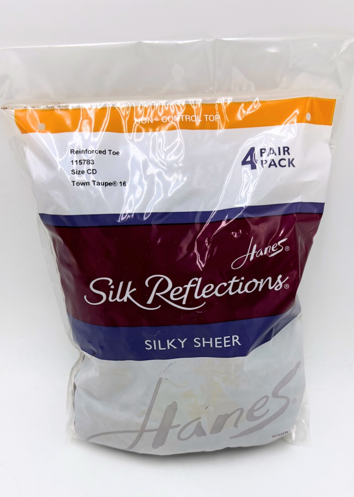 Hanes Silk Reflections Silky Sheer Non-Control Top RT 4 PACK EF Taupe 115783
