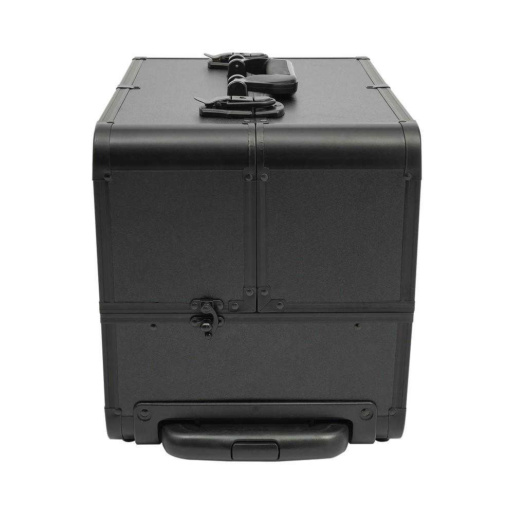 Makeup Case with 6 Trays Lockable Rolling Makeup Case Multi-Layer Makeup Case