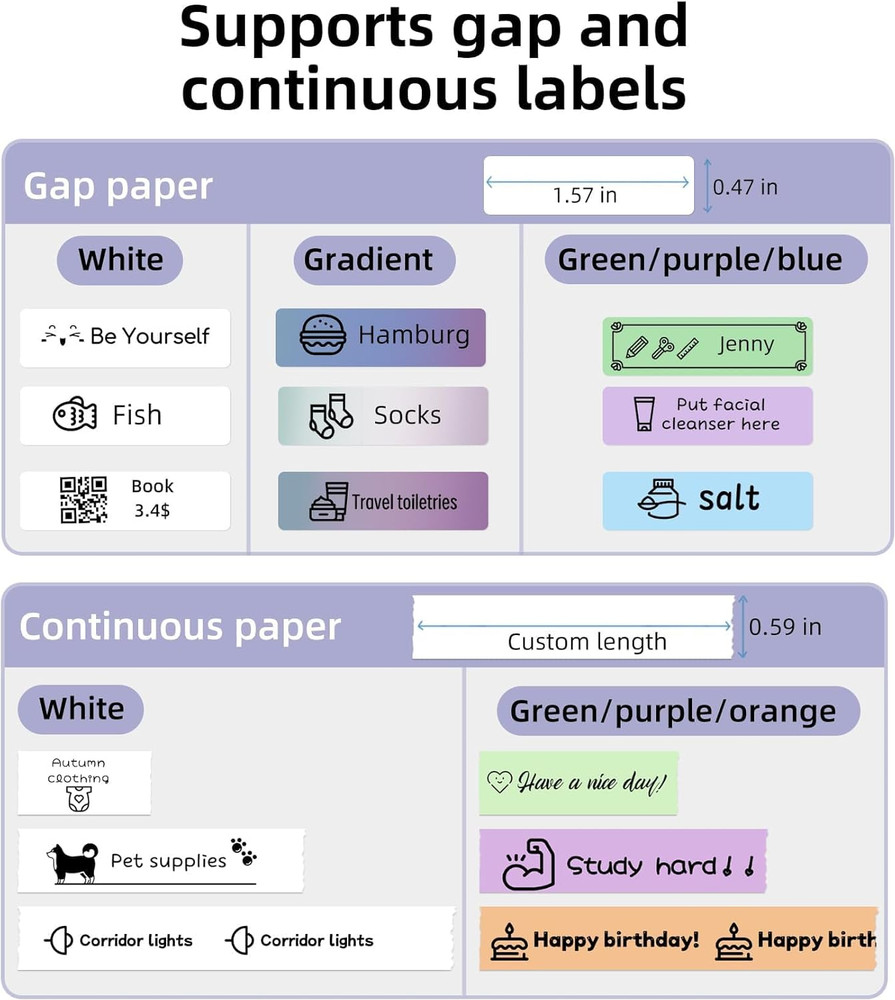 Label Maker Machine with Tape Bluetooth Portable Thermal Labelling Printer
