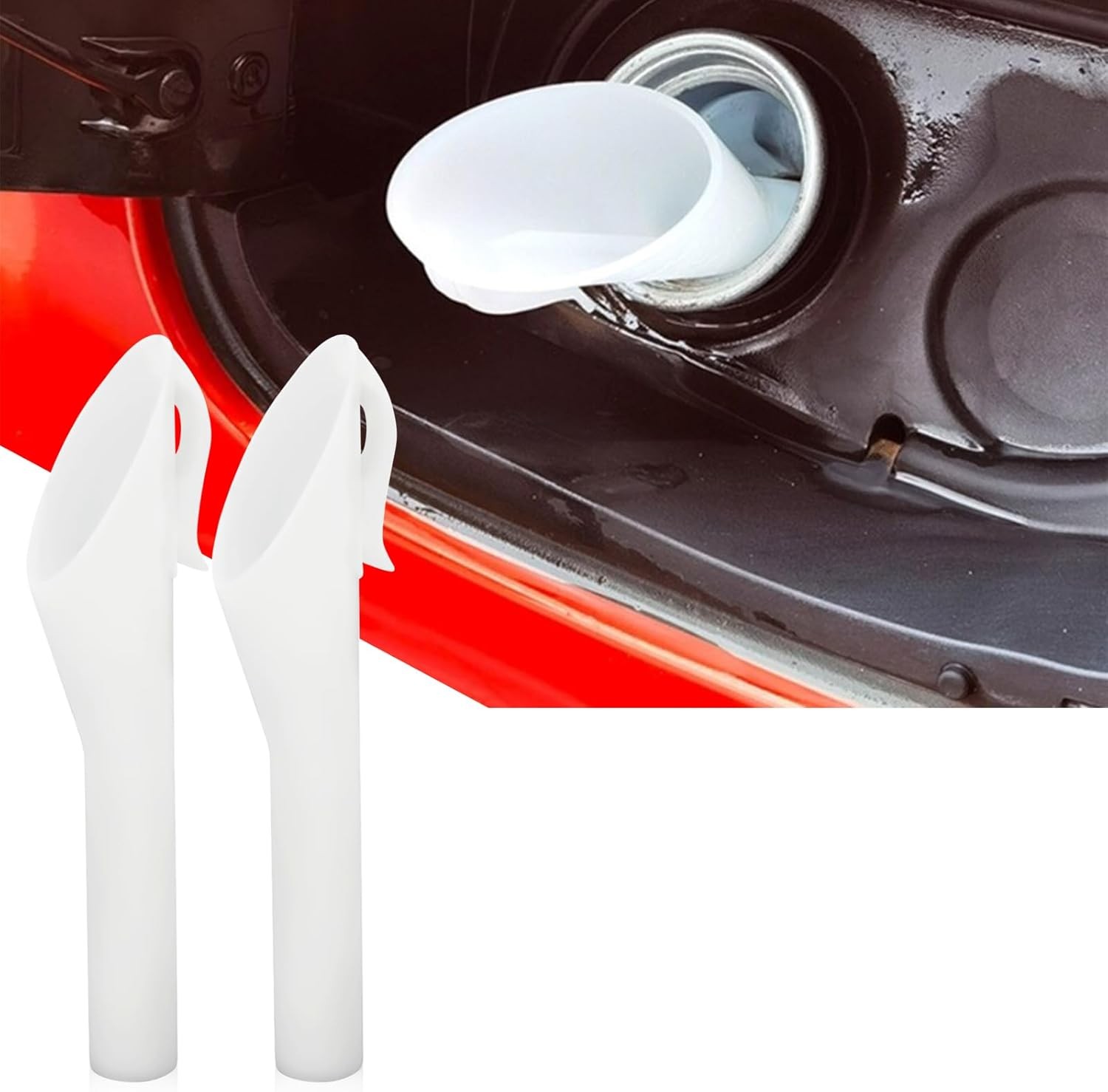 Capless Gas Tank Funnel 2PCS Fuel Funnel for Automotive Use for Ford Focus F150