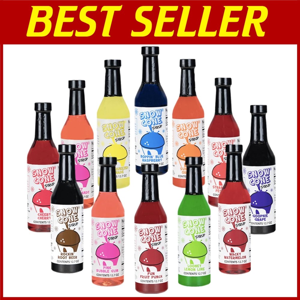 Flavorful Shave Ice Syrup Set 12-Pack