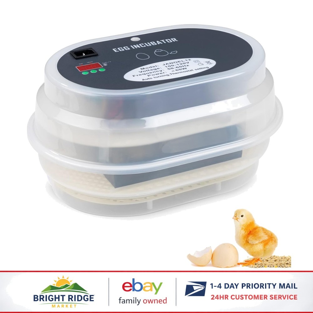 Fully Automatic Egg Incubator with Temperature Display for Poultry Hatching